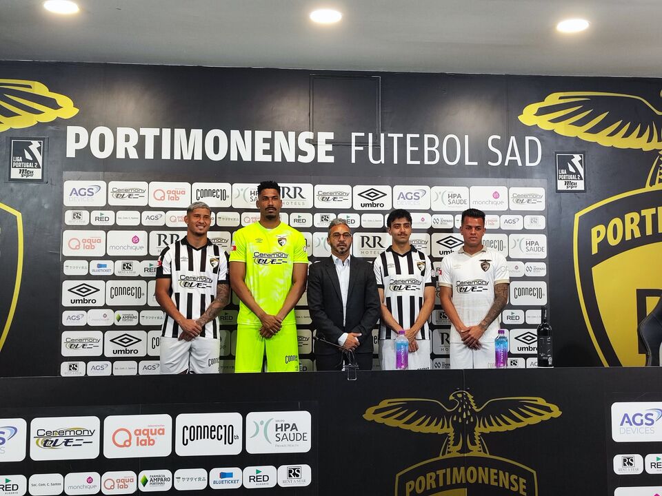 Portimonense apresenta reforços Wellinton Santana, Jotavê, Jardeu e Ativeer Jain