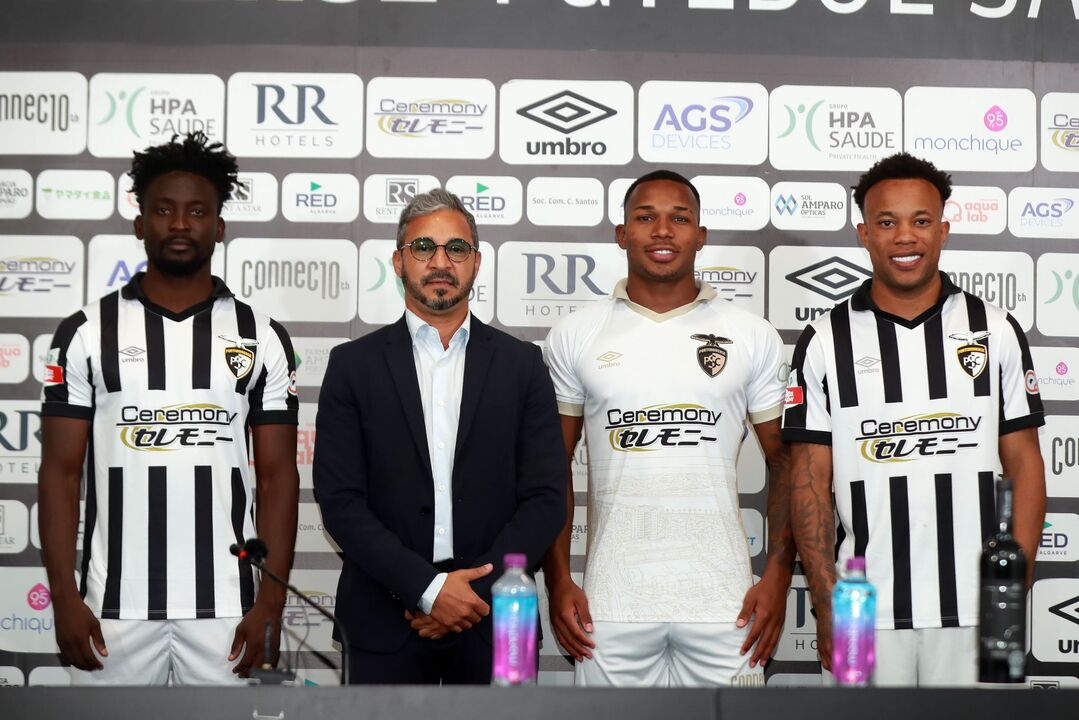Portimonense apresenta Mateus Santos, Mo Dauda e Edney Silva