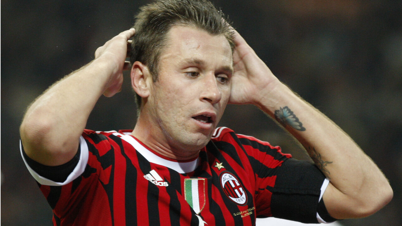 Cassano ao serviço do Milan em 2011