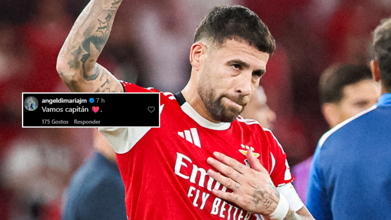 Di María demonstra apoio a Otamendi