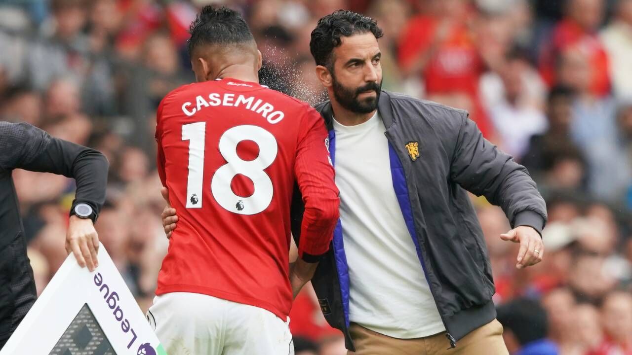 Casemiro e Ruben Amorim no Manchester United
