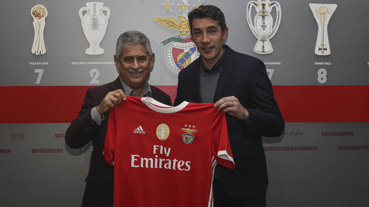 Luís Filipe Vieira e Bruno Lage