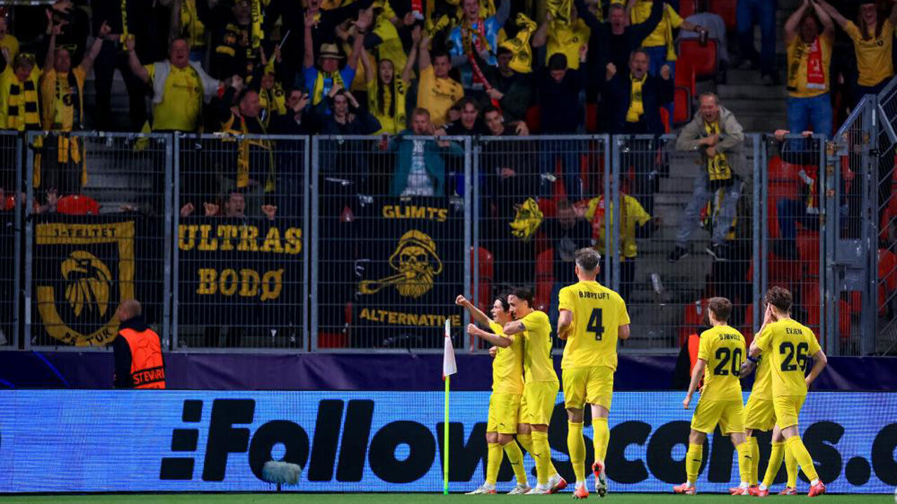 Jogadores do Bodo/Glimt a festejar