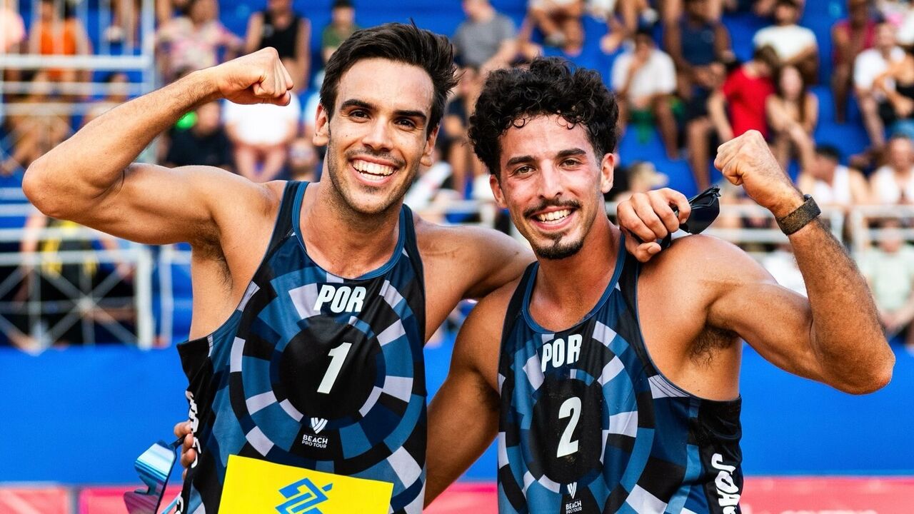 João Pedrosa e Hugo Campos nos oitavos de final do Elite 16 em João Pessoa, Brasil
