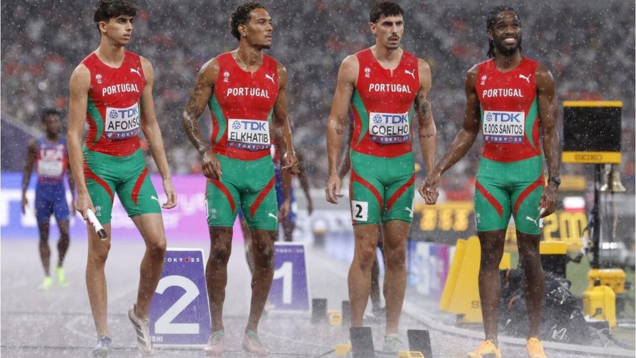 Estafeta 4x400 metros masculina portuguesa na final dos Mundiais de Tóquio