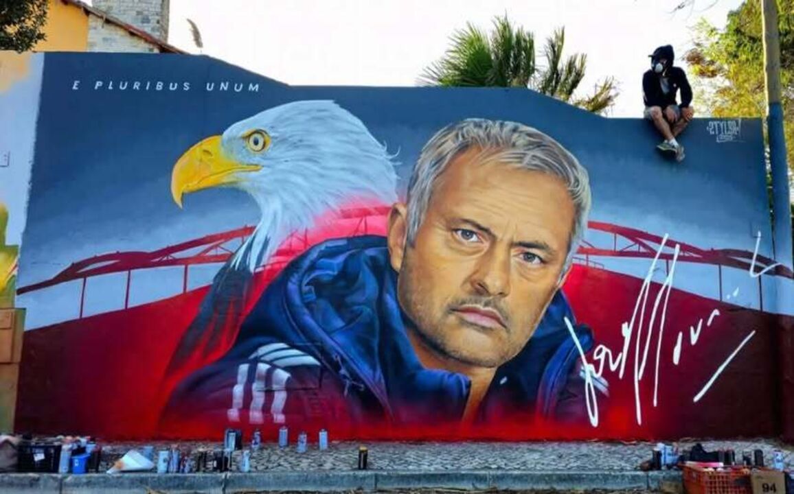O mural em que Styler homenageia Mourinho