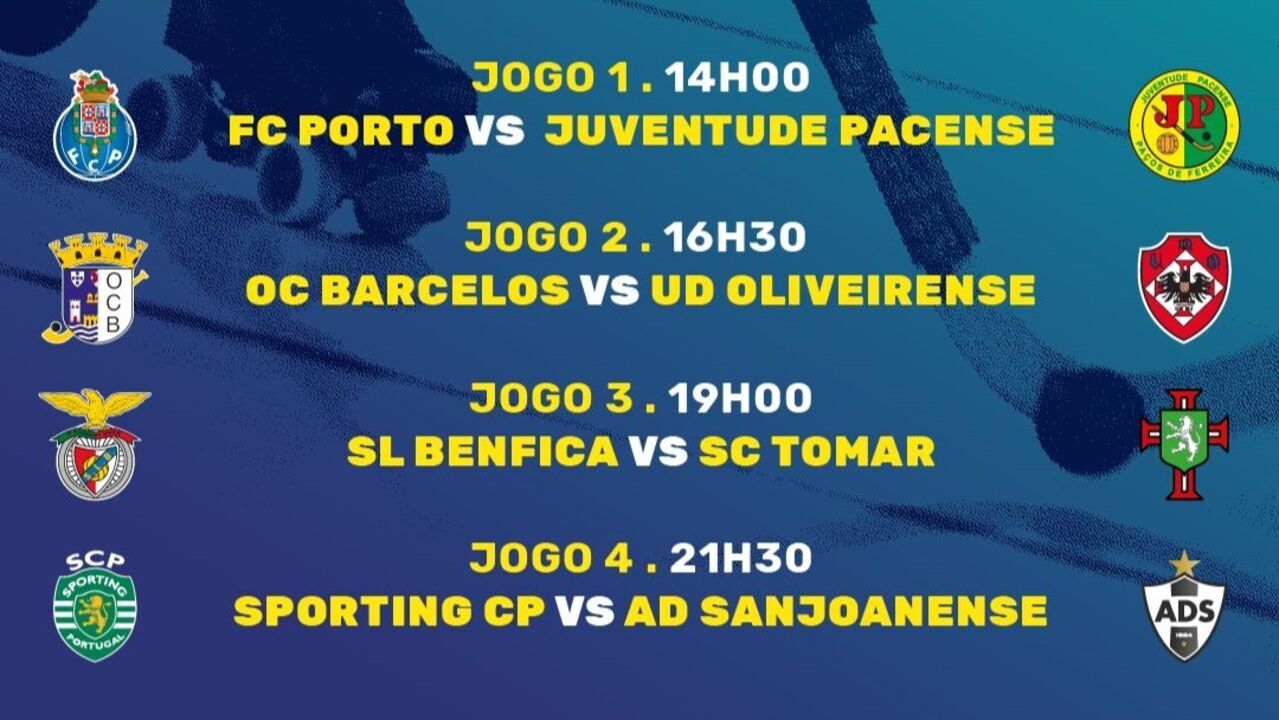 Jogos de hóquei em patins: FC Porto, Benfica, Sporting e mais