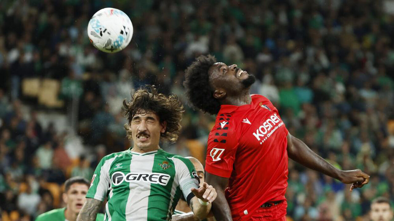 Betis vence Osasuna por 2-0, em Sevilha, na Liga espanhola de futebol