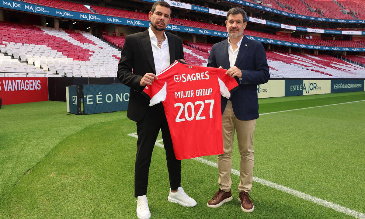 Gabriel Costa, CEO do Major Group, e José Gandarez, vice-presidente do Benfica