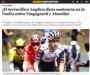 Jornal 'Mundo Deportivo' - «O temível Angliru decide o resultado da Vuelta entre Vingegaard e Almeida»