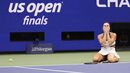 Aryna Sabalenka celebra a vitória na final do US Open