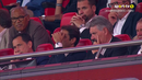 Rui Costa nem queria acreditar no que estava a ver: a reação do presidente do Benfica após o 3.º golo do Qarabag