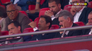 Rui Costa nem queria acreditar no que estava a ver: a reação do presidente do Benfica após o 3.º golo do Qarabag