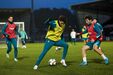 João Félix e João Neves num treino da Seleção