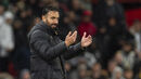 Rúben Amorim assiste ao jogo Brentford - Man. United