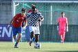 Jogadores em ação durante a partida