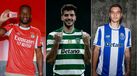 Jogadores de Benfica, Sporting e Porto exibem equipamentos dos clubes
