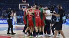 Portugal celebra a vitória frente à Estónia no EuroBasket