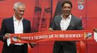 José Mourinho e Rui Costa na apresentação do treinador 