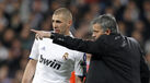 Benzema e Mourinho no Real Madrid, em 2011