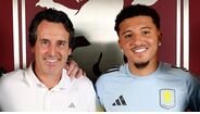 Jadon Sancho ao lado de Unai Emery