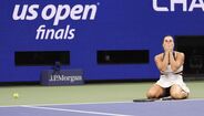 Aryna Sabalenka celebra a vitória na final do US Open