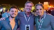 Noronha Lopes com Bernardo Silva e Nuno Gomes