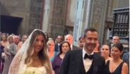 Jorge Mendes acompanha a filha ao altar no dia do casamento