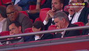Rui Costa nem queria acreditar no que estava a ver: a reação do presidente do Benfica após o 3.º golo do Qarabag