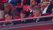 Rui Costa nem queria acreditar no que estava a ver: a reação do presidente do Benfica após o 3.º golo do Qarabag