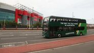 Autocarro da Paddy Power critica Manchester United perto de Old Trafford