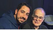 João Pereira com 'El Loco' Bielsa em Madrid