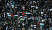 Apoio à Palestina no jogo entre PAOK e Maccabi Telavive