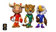 Apresentação dos mascotes para o Mundial de futebol de 2026
