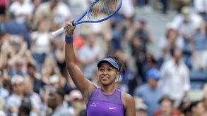 Naomi Osaka celebra no US Open