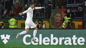 A reação de Cristiano Ronaldo à goleada na Arménia