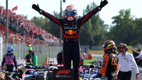 Max Verstappen faz a festa em Monza após vencer o GP de Itália em Fórmula 1