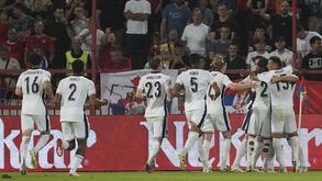 Jogadores da seleção inglesa a festejar