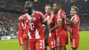 Jogadores do Bayern a festejar
