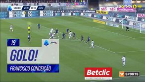 Francisco Conceição estreia-se a marcar esta época com um golaço frente ao Hellas Verona