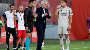 Mourinho dá indicações a jogador do Benfica durante jogo