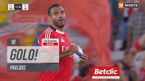 O golo de Pavlidis que empatou o Benfica-Gil Vicente