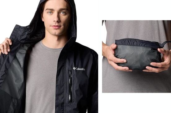 Casaco Columbia: proteção contra a chuva, estilo discreto e fácil de transportar