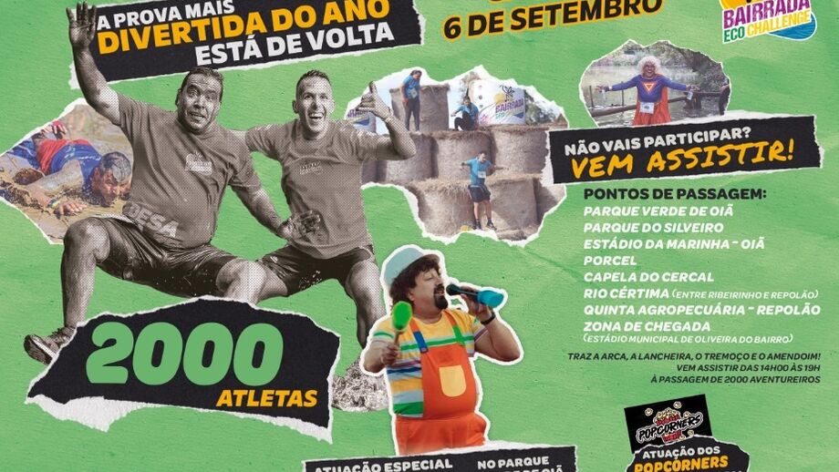 Bairrada Eco Challenge com 2000 atletas, atuação de João Claro no Parque de Oiã