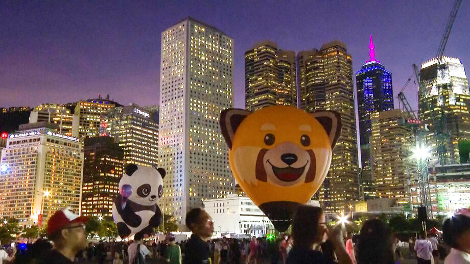 Balões de ar quente iluminam Hong Kong na primeira edição do Balloon Fiesta