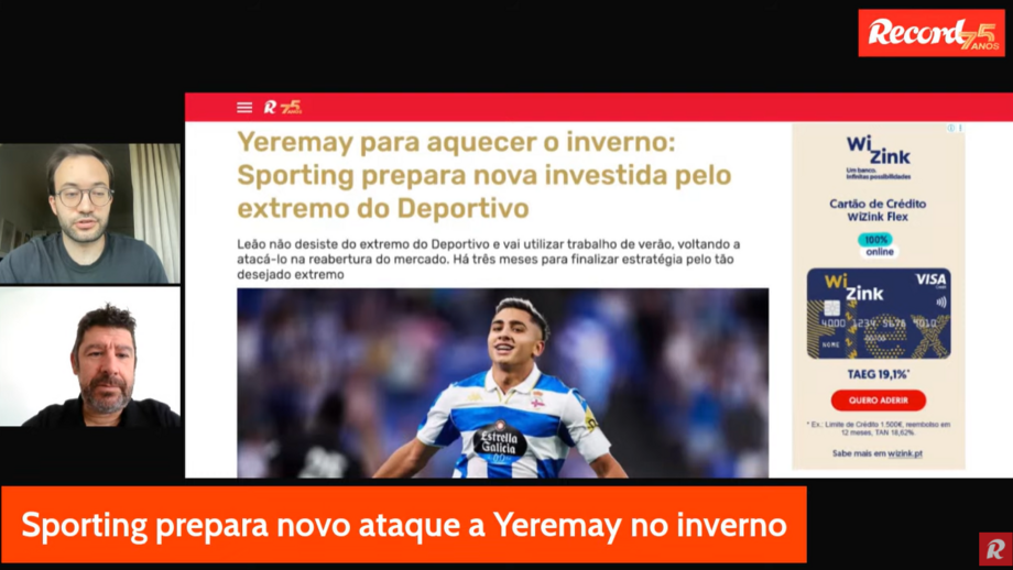 10 Minutos Record: Sporting não larga Yeremay, ex-Benfica elogia Lukebakio e Seleção está de volta