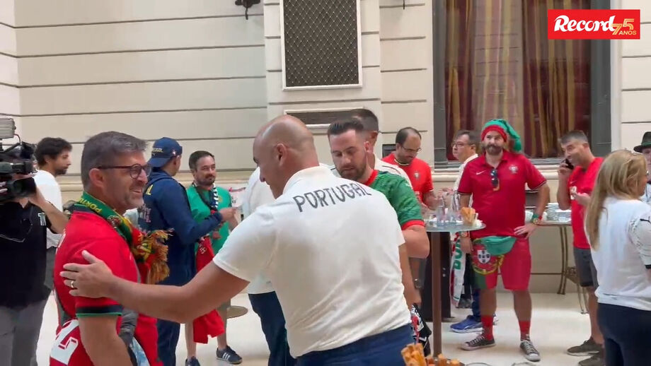 Convívio e boa disposição esta manhã antes do Hungria-Portugal