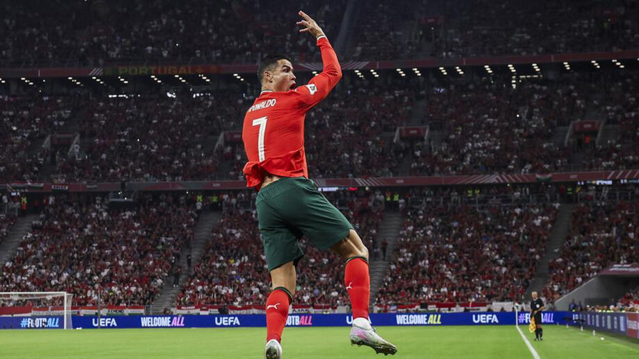 Cristiano Ronaldo marcou à Hungria