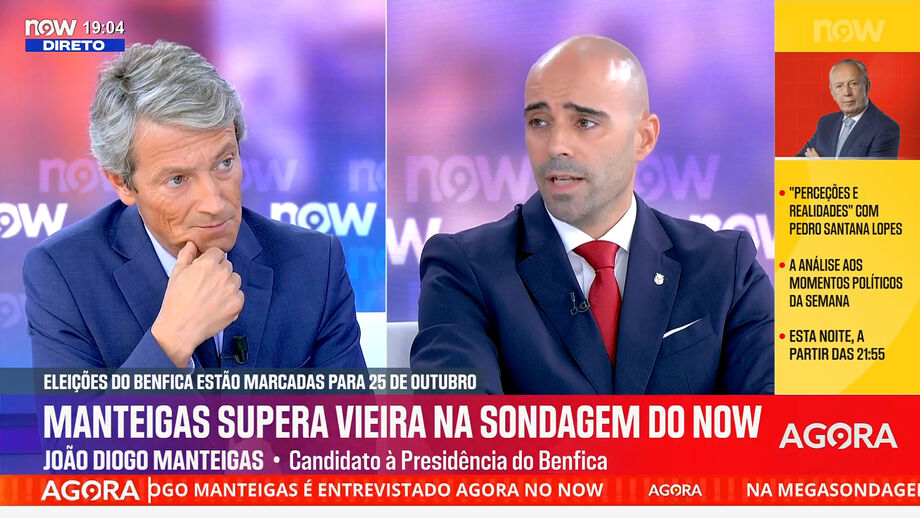 Candidato à presidência do Benfica mostra ambição em entrevista ao Now