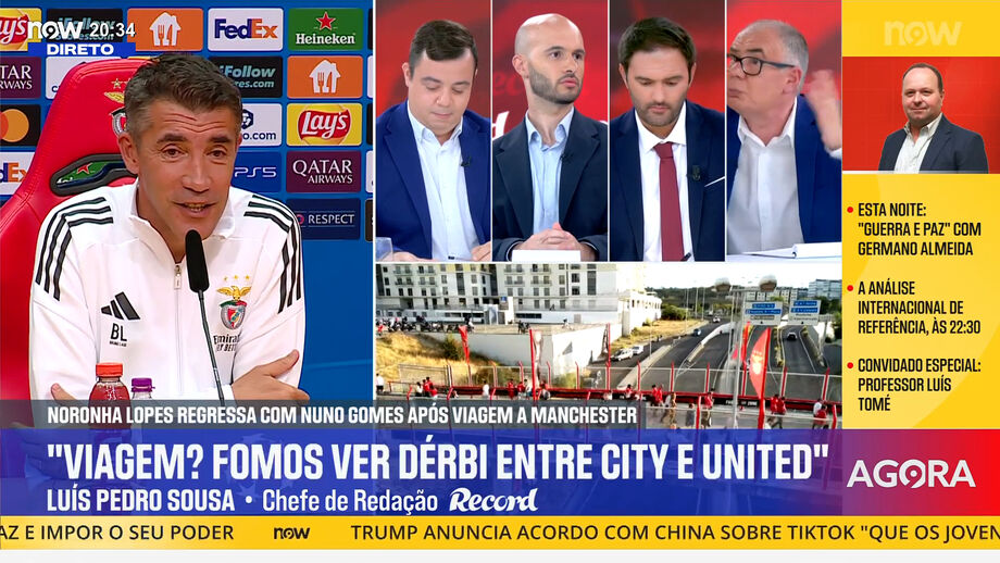 Luís Pedro Sousa, chefe de redação de Record, em declarações no programa 'Record na Hora'